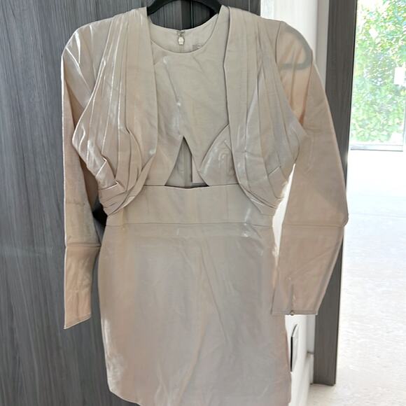 NWT $290 KEEPSAKE the label AUSTRALIA EMILIO dress oyster 2 - Picture 2 of 11